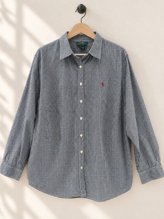 Polo Ralph Lauren Other - Lauren Ralph Lauren, Men’s Micro Check Button-Down Shirt, Black & White, Size 2X